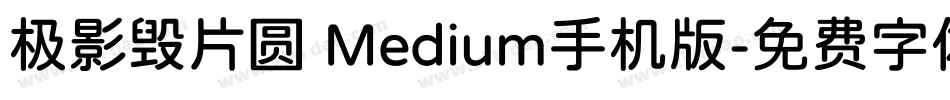 极影毁片圆 Medium手机版字体转换